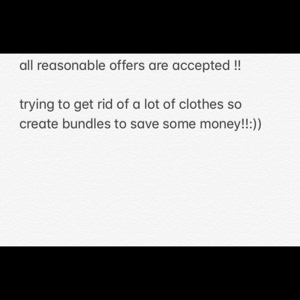 ALL REASONABLE OFFERS ARE ACCEPTED